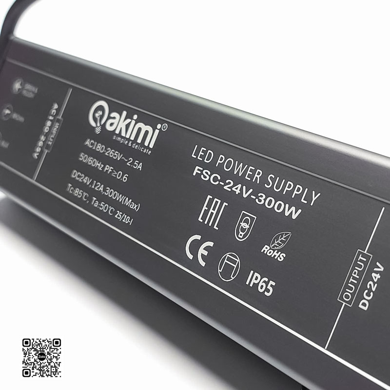 Nguồn ngoài trời 300W IP65 DC24V | Akimi